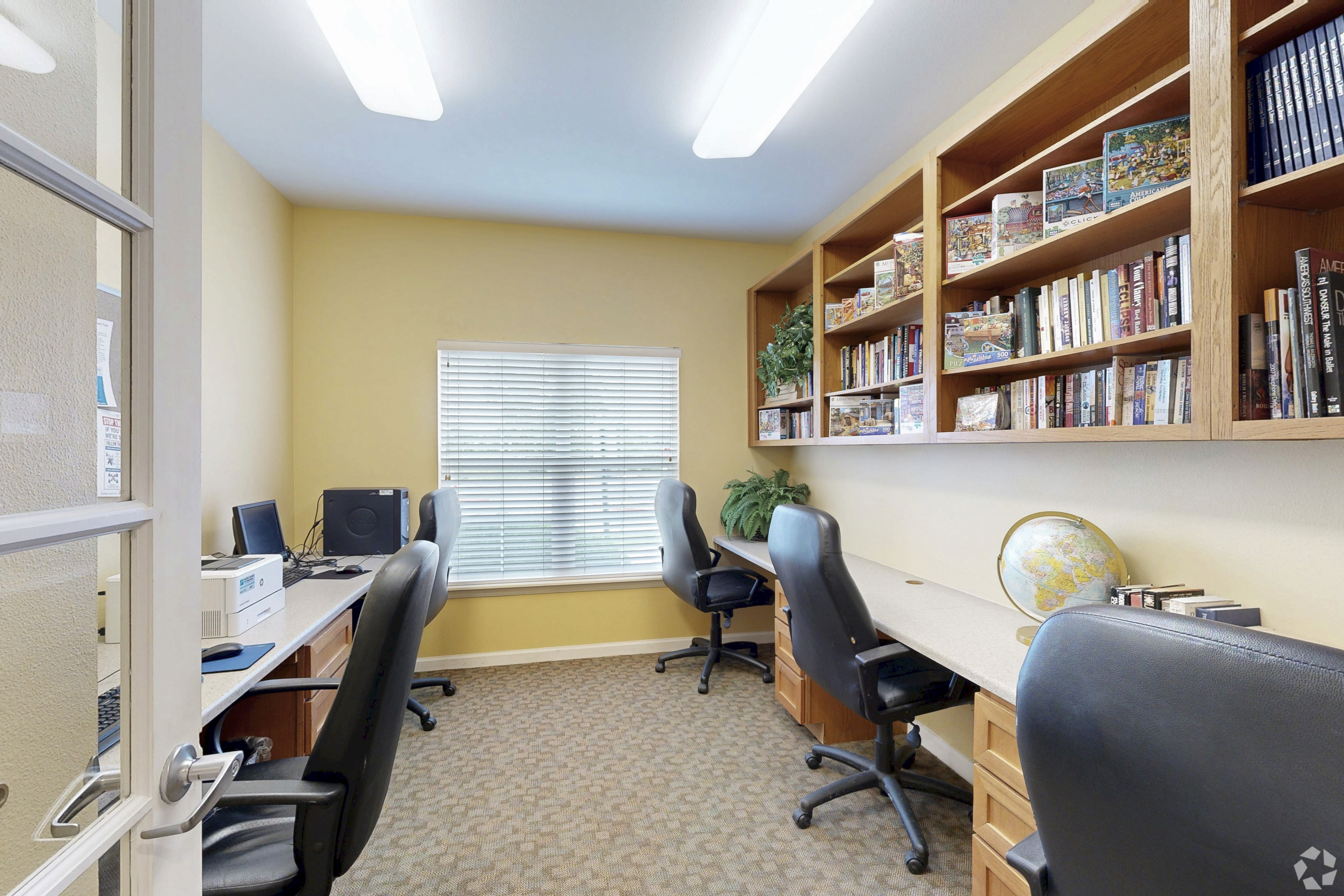 Resident business center at West Park Village Apartments