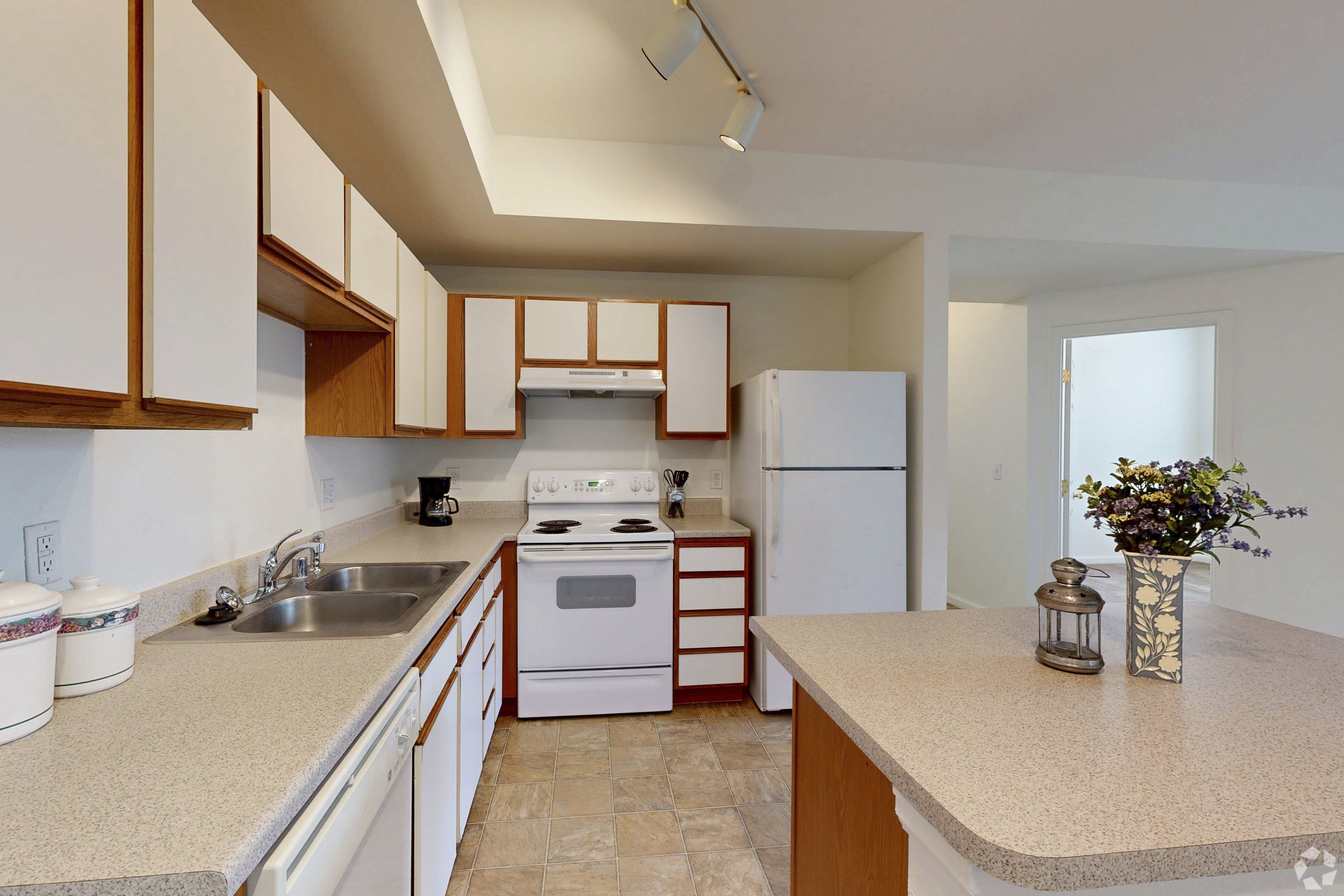 Apartment kitchen interior at West Park Village